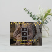 Weihnachts Baby Schwangerschaft Ankündigung Gold M (Stehend vorne)