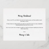 Weihnachts Baby Schwangerschaft Ankündigung Gold M (Rückseite)