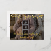 Weihnachts Baby Schwangerschaft Ankündigung Gold M (Vorderseite/Rückseite)