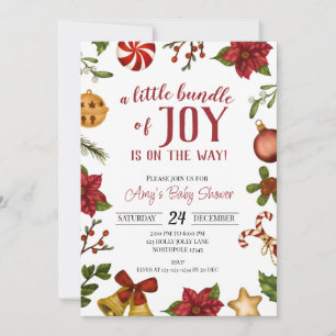 Weihnachts-Baby-Shower-Einladung Einladung