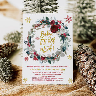 Weihnachts-Baby-Shower-Einladung Einladung