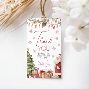 Weihnachts-Baby-Shower-Geschenkanhänger Geschenkanhänger