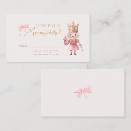 Weihnachts-Baby-Shower Nutcracker wie groß ist Mam Begleitkarte (Vorne/Hinten)