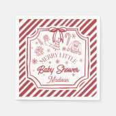 Weihnachts-Baby-Shower Serviette (Vorderseite)