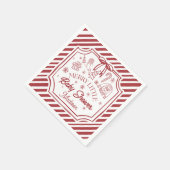 Weihnachts-Baby-Shower Serviette (Ecke)