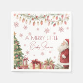 Weihnachts-Baby-Shower-Serviette Serviette (Vorderseite)