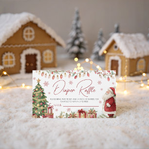 Weihnachts-Baby-Shower-Windeldiener-Karte Begleitkarte
