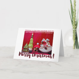Weihnachts-Baby Sulcata Tortoise mit Santa Karte