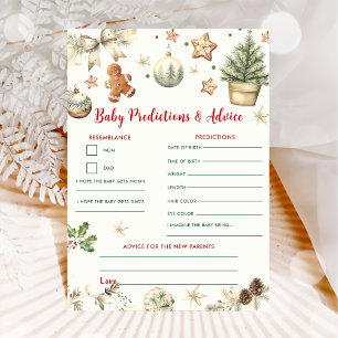 Weihnachts-Baby-Vorhersage- und Beratungskartenspi Einladung