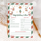 Weihnachts-Baby-Vorhersagen & Advice-Game-Karte Einladung