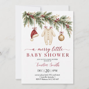 Weihnachts-Babyausstattung-Girlande Baby-Party Einladung