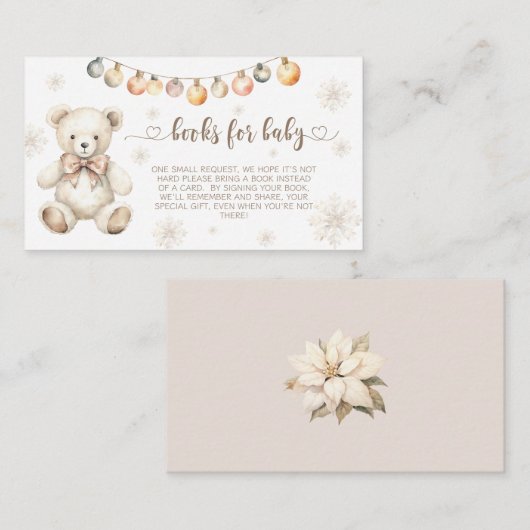 Weihnachts-Babybücher Begleitkarte (Vorne/Hinten)