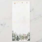 Weihnachts-Babydusche im Flachmenü Menükarte (Rückseite)