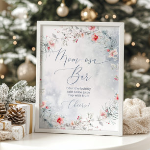 Weihnachts-Babydusche Mama-osa-Bar Poster