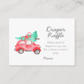 Weihnachts-Babydusche-Windel-Gewinnkarte Begleitkarte (Vorderseite)