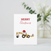 Weihnachts-Backhofsbauwagen Feiertagspostkarte (Stehend Vorderseite)