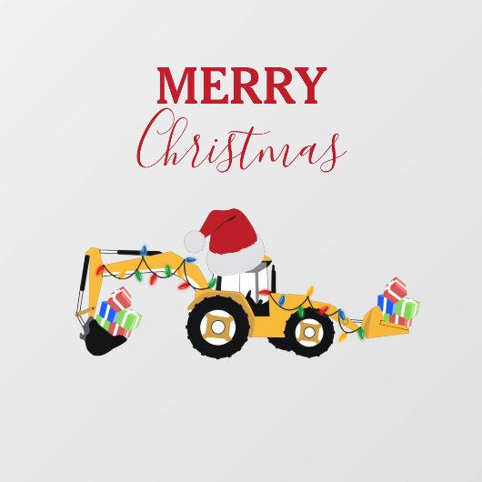 Weihnachts-Backhofsbauwagen Fensteraufkleber (Blatt)