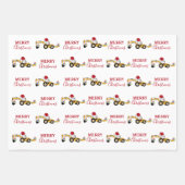 Weihnachts-Backhofsbauwagen Geschenkpapier Set (Vorderseite)