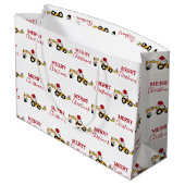 Weihnachts-Backhofsbauwagen Große Geschenktüte (Rückseite Schrägansicht)