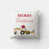 Weihnachts-Backhofsbauwagen Kissen (Vorderseite)