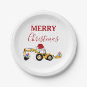 Weihnachts-Backhofsbauwagen Pappteller (Vorderseite)