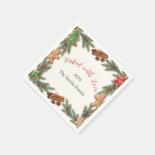 Weihnachts-Backparty Holiday Cookie Exchange Serviette (Ecke)