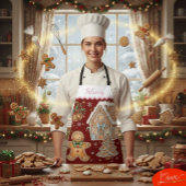 Weihnachts-Backschürze, Lebkuchenmann, Haus Schürze