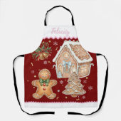 Weihnachts-Backschürze, Lebkuchenmann, Haus Schürze (Vorderseite)