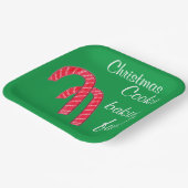 Weihnachts-Backspass Candy Canes Pappteller (Gewinkelt)