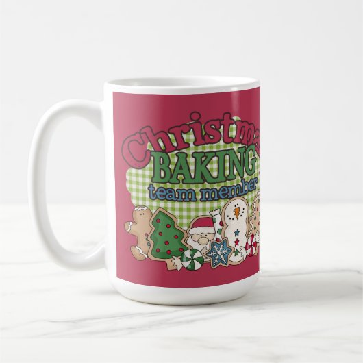 Weihnachts-Backteam-Mitglied Kaffee-Tasse Kaffeetasse (Links)