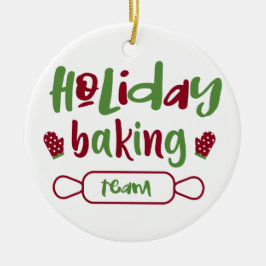 Weihnachts-Backteam Weihnachten Oven Mitte Rot Grü Keramik Ornament