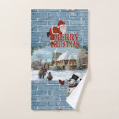 Weihnachts-Badetuch-Sets, Frohe Weihnachten Badhandtuch Set (Handtuch)