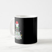 Weihnachts-Badminton-Geschenk-Weihnachtsmannmütze Kaffeetasse (Vorderseite Links)