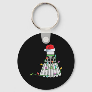 Weihnachts-Badminton-Geschenk-Weihnachtsmannmütze  Schlüsselanhänger