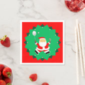Weihnachts-Badminton Serviette (Beispiel)