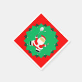 Weihnachts-Badminton Serviette (Ecke)