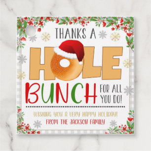 Weihnachts-Bagel-Geschenk-Tag Geschenkanhänger