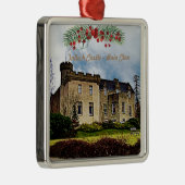 Weihnachts-Bain-Clans Tulloch-Castle-Foto Ornament Aus Metall (Rechts)