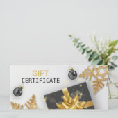 Weihnachts-Ball Black Geschenk Gold Snowflake Gesc (Stehend Vorderseite)