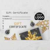 Weihnachts-Ball Black Geschenk Gold Snowflake Gesc (Vorne/Hinten)