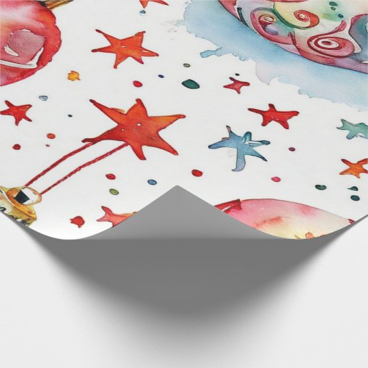 Weihnachts-Ball Delight Geschenkpapier (Ecke)
