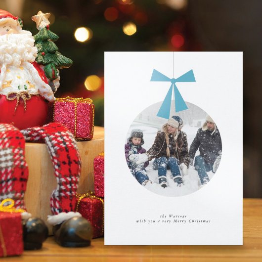 Weihnachts-Ball-Foto Feiertagskarte