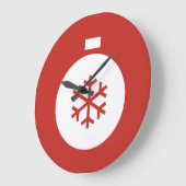 Weihnachts-Ball Red Large Clock Große Wanduhr (Winkel)