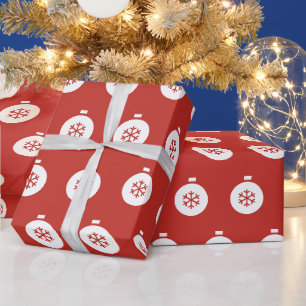 Weihnachts-Ball Rot-Wrapper Geschenkpapier