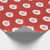 Weihnachts-Ball Rot-Wrapper Geschenkpapier (Ecke)