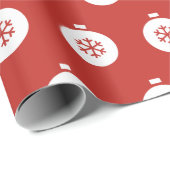 Weihnachts-Ball Rot-Wrapper Geschenkpapier (Rolleneckpunkt)