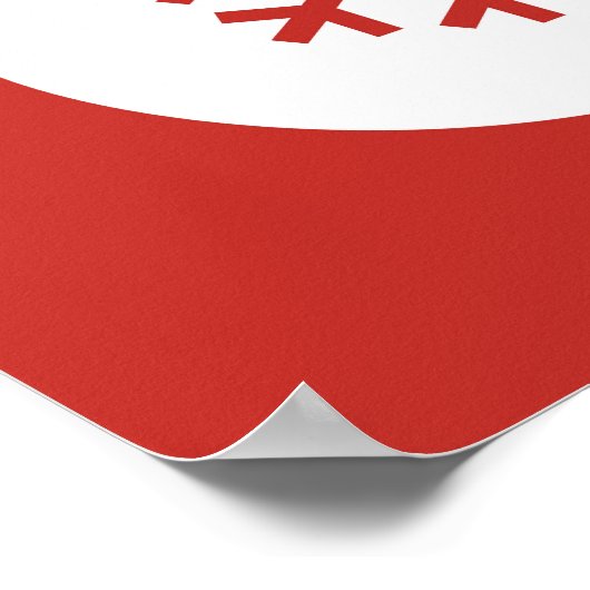 Weihnachts-Ball Rotes Poster (Ecke)