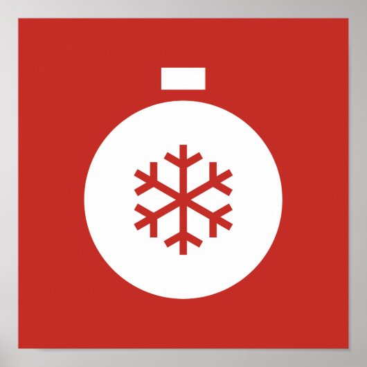 Weihnachts-Ball Rotes Poster (Vorne)