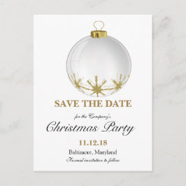 Weihnachts-Ball-Star-Party Save the Date Ankündigungspostkarte