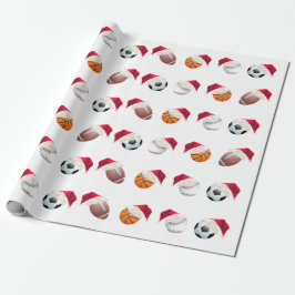 Weihnachts-Baller Sport Funny Santa Holiday Wrappi Geschenkpapier
